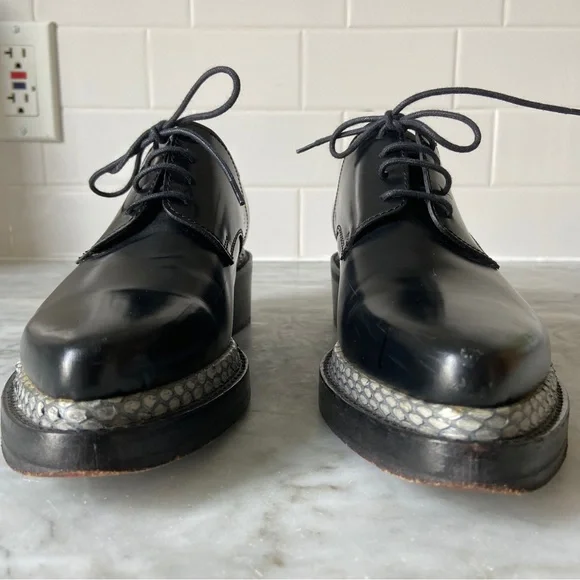 Acne Studios Lark Platform Oxford with Snakeskin Trim | Size 36 - Picture 3 of 12